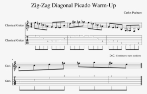 Zig Zag Diagonal Picado Warm Up Sheet Music Composed - Sheet Music