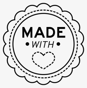 Made With Love Stamp With Scalloped Circle - Made With Love Stamp Png