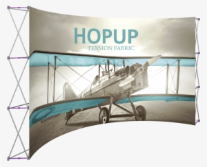 Hopup 15ft Curved Full Height Tension Fabric Display - 10ft Hop Up Back Wall Display (4x3)