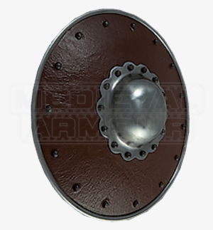 scalloped buckler leather covered - buckler shield