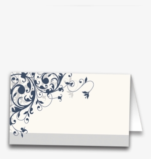 Taylor Suite Place Card Navy Blue Swirl