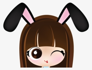 Successfully Turned Into A Bunny Girl With Long Black - Cartoon