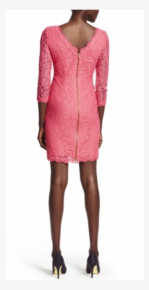 adrianna papell long sleeve lace sheath dress in pink - cocktail dress