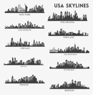 Usa Skyline Silhouette