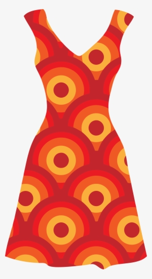 Red Dress Clipart Big Dress - Pattern Dress Clipart