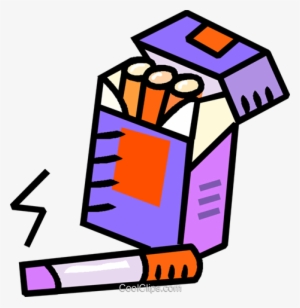 Cigarette Packs Royalty Free Vector Clip Art Illustration - Pack Of Cigarettes Cartoon