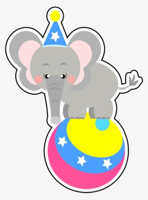 elefante circo contorno branco - elefante circo