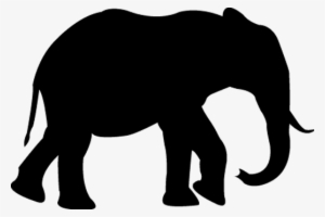 Elephant Silhouette Wall Sticker - Silhouette Of A Elephant