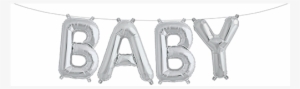 Silver Baby Balloon Kit - Baby Shower Balloons Silver