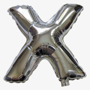 16“ Silver Letter Helium Foil Balloon X - Foil Balloon