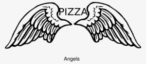 Pizza Angel Clip Art - Angel Wings Svg