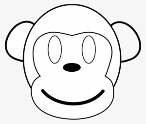 Monkey Face Outline Clipart - Monkey No Hat Clipart Black And White