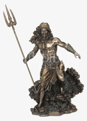 Bronze Poseidon With Trident Statue - Poseidon - God Of The Sea Statue