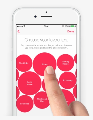 The Bubbles Help To Give Apple An Initial Idea Of Your - Apple Music Choose Circles