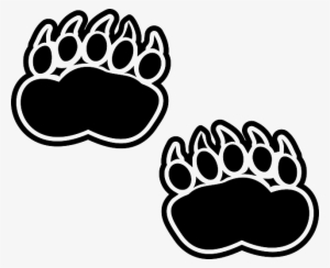 Black, Silhouette, Footprints, Bear, Claws, Paws, Paw - Bear Footprint