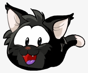 Black Cat Puffle - Gato Negro Png