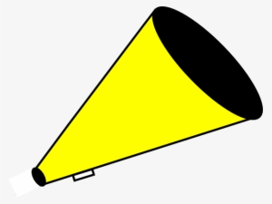Megaphone Yellow Clip Art - Gold Cheer Megaphone Clipart