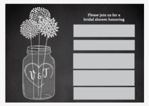 Error Message - Mason Jar Bridal Shower Invitations, Wedding, Black,
