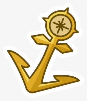 Gold Anchor Pin - Ancla Dorada Png