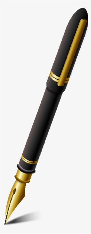 Clip Art Transparent Download Fountain Pen Black Vector - Icon