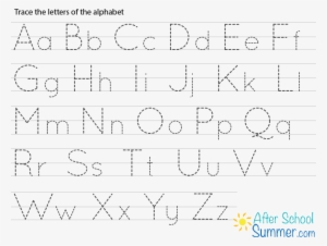 Dotted Line Letters To Trace - Trace Alphabet Letters