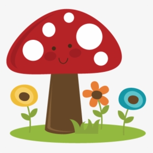 Picture Transparent Library Mushroom Svg Cut File For - Cute Clipart