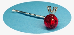 Red Crystal Ball Crown Hairpin - Crystal Ball