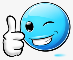 Famous Smileys Thumbsup By - Thumbs Up Smiley Blue