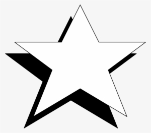 Free Stars Clipart Black And - Shadow Of A Star