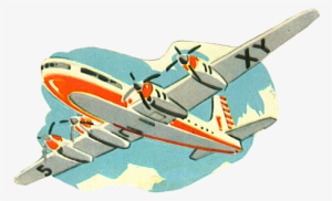 Scrap Image Red Airoplane, Vintage Airplane In The - Vintage Airplane Png