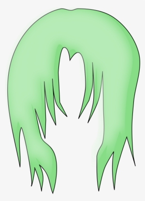 Big Image Png - Green Anime Hair Png