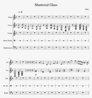 Shattered Glass Sheet Music Composed By Abby 1 Of 7 - Sheet Music