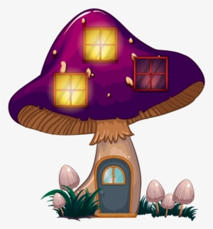 Gnome Clipart Fairy Mushroom - Cartoon Mushroom House Png