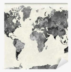 Wall Tapestry Grey Map