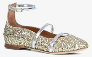 Gold Glitter Silver Mirror Nappa - Sandal