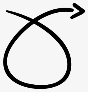 scribble vector - swirly arrow