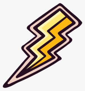 Lightning Thunder Sticker Icon - Golden Thunder Png