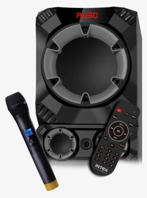 The Piano Finish Of The Cordless Mic Gives It An Exquisite - Intex Dj Home Theater