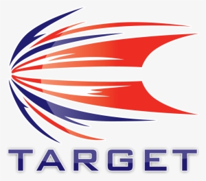 Target Logo Vertical Blue - Target Vision Dart Flights - 100 Micron - Std - Flame