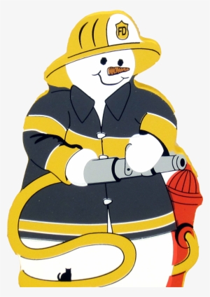 Fireman Snowman - Drawing