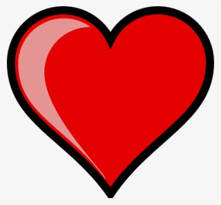Recreation Red, Black, Left, Small, Outline, Symbol, - Cartoon Images Of Heart