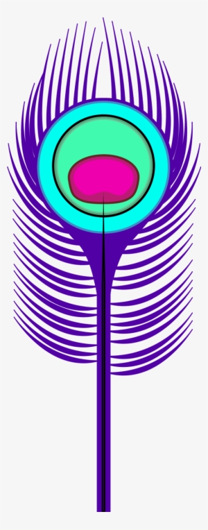 Feather Clipart Purple - Peacock Feather Clip Art