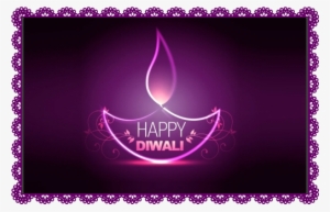 Happy Diwali Purple Diya Graphic - Happy Diwali Images Purple