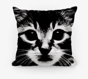 Cat Face Throw Pillow - Do You Like Meow? (grey Tank)