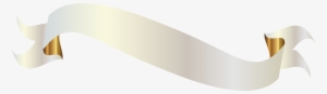 White Banner With Gold Png Clipart Picture - White And Gold Ribbon Png
