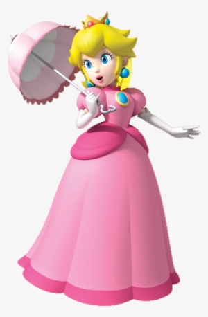 Peach With Parasol - Super Mario Characters Princess Peach