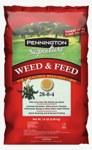 Pennington Signature Series Weed & Feed Fertilizer - Weed And Feed Over Fertilizer