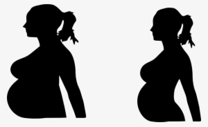 Related Pictures Female Silhouette Woman Long Hair - Pregnancy Silhouette Clip Art