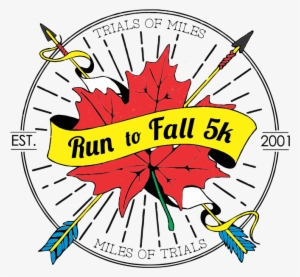 Run To Fall 5k Logo - Emblem