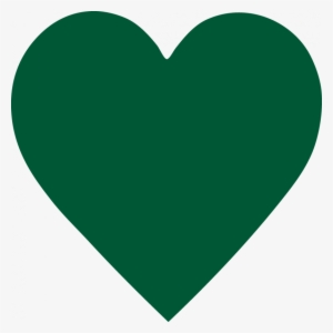 Dark Green Heart Shape